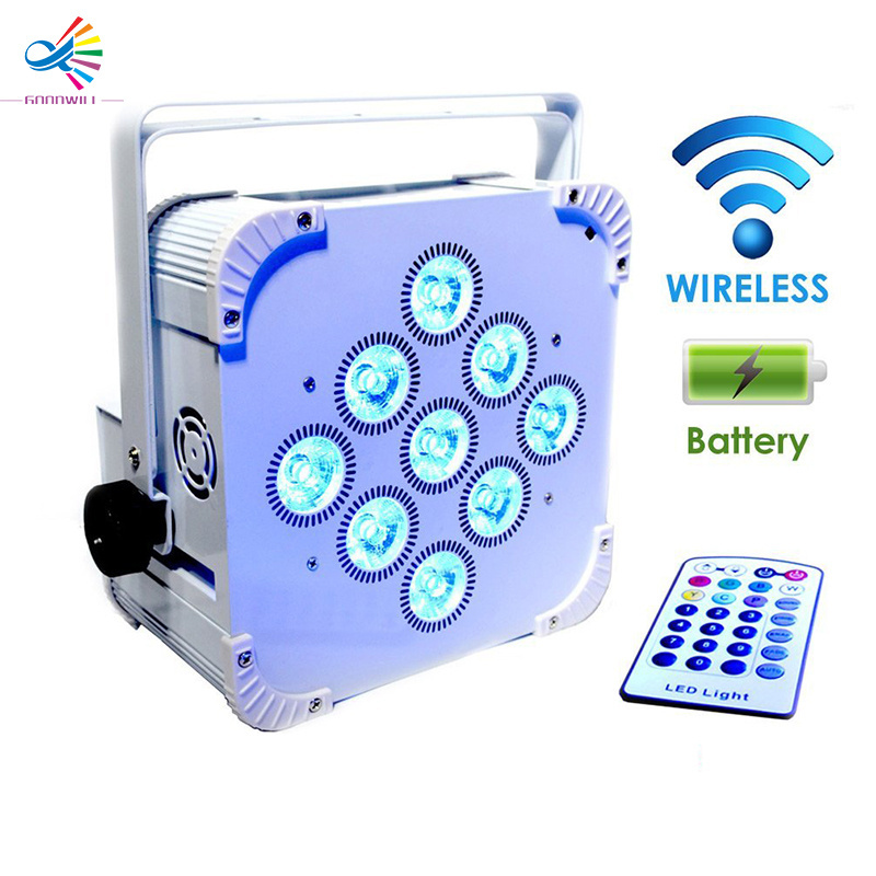 9X6IN1 Battery Led Par Lights Wifi Remote Control Battery Powered Light