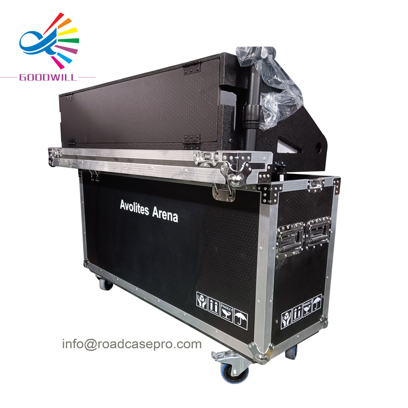 Standard Foldable Series Flight case for Arena Lighting Console Hydraulic Flip Case Mixer Case with Laptop Holder