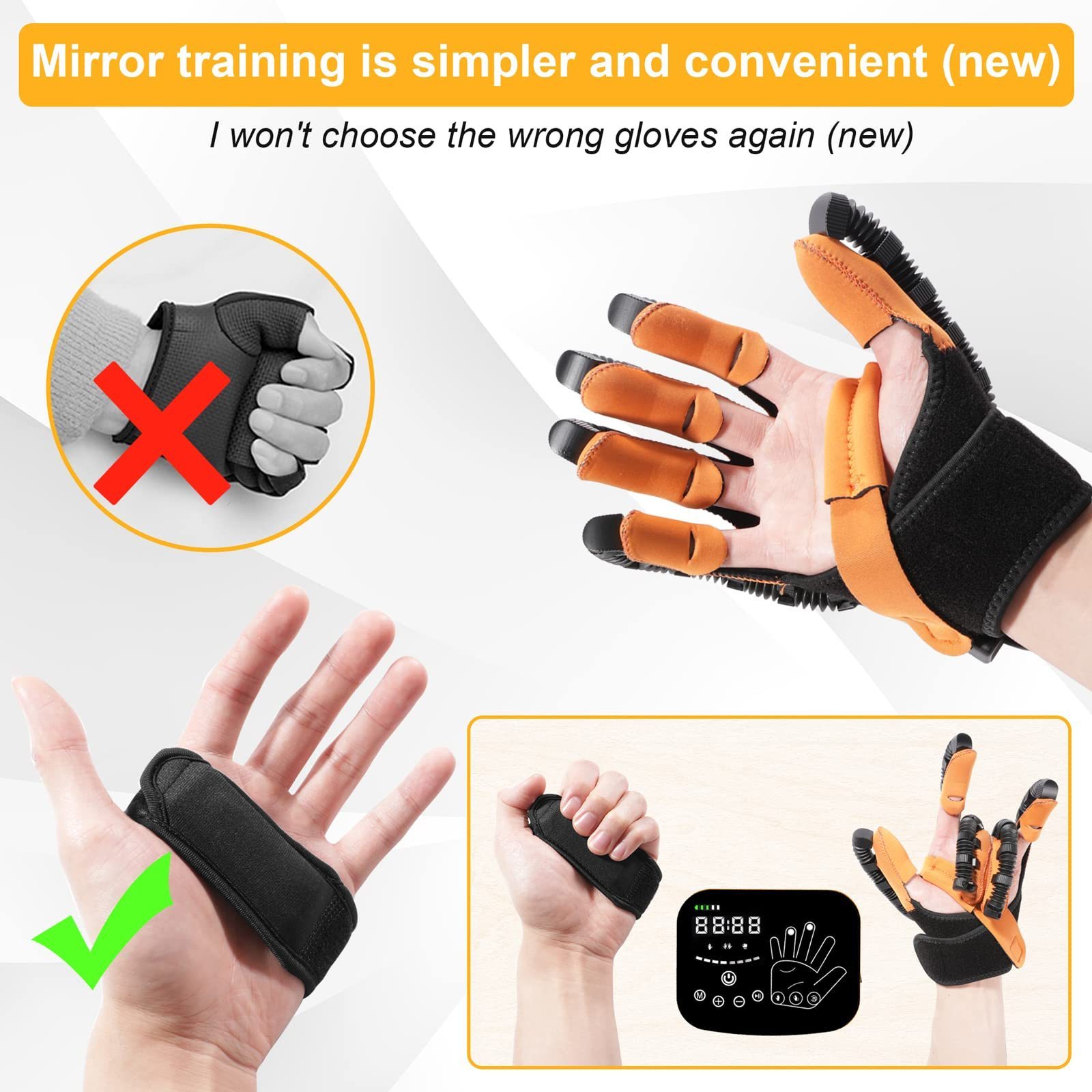 Hot Sale Finger Exercise Machine Gloves Robotic Stroke Therapy Equipment Hand Rehabilitation Robot Glove