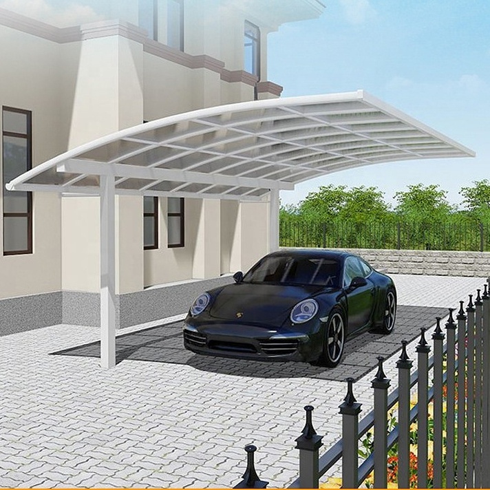 Strong Aluminum Structure Carport Free Standing Polycar Bonate Roofing Car Parking Tent Metal Frame Canopy