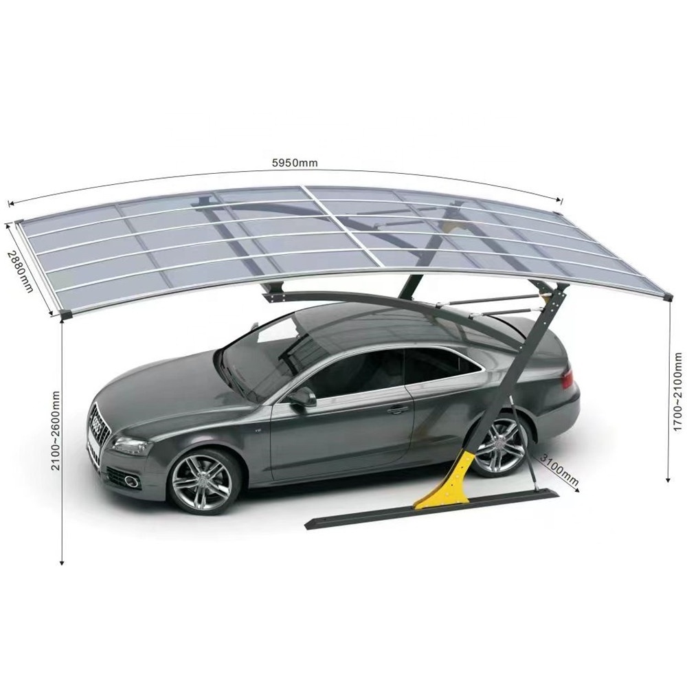 Factory made cheap outdoor aluminum sun shade carport canopy for one car two cars