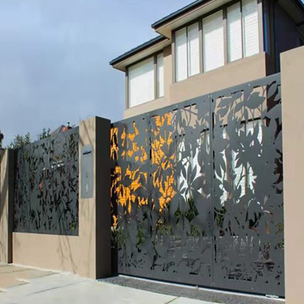 Factory Custom Aluminium Laser Cut Fence Panel Decorative Metal Sheet Screen Panel