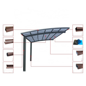 Strong Aluminum Structure Carport Free Standing Polycar Bonate Roofing Car Parking Tent Metal Frame Canopy