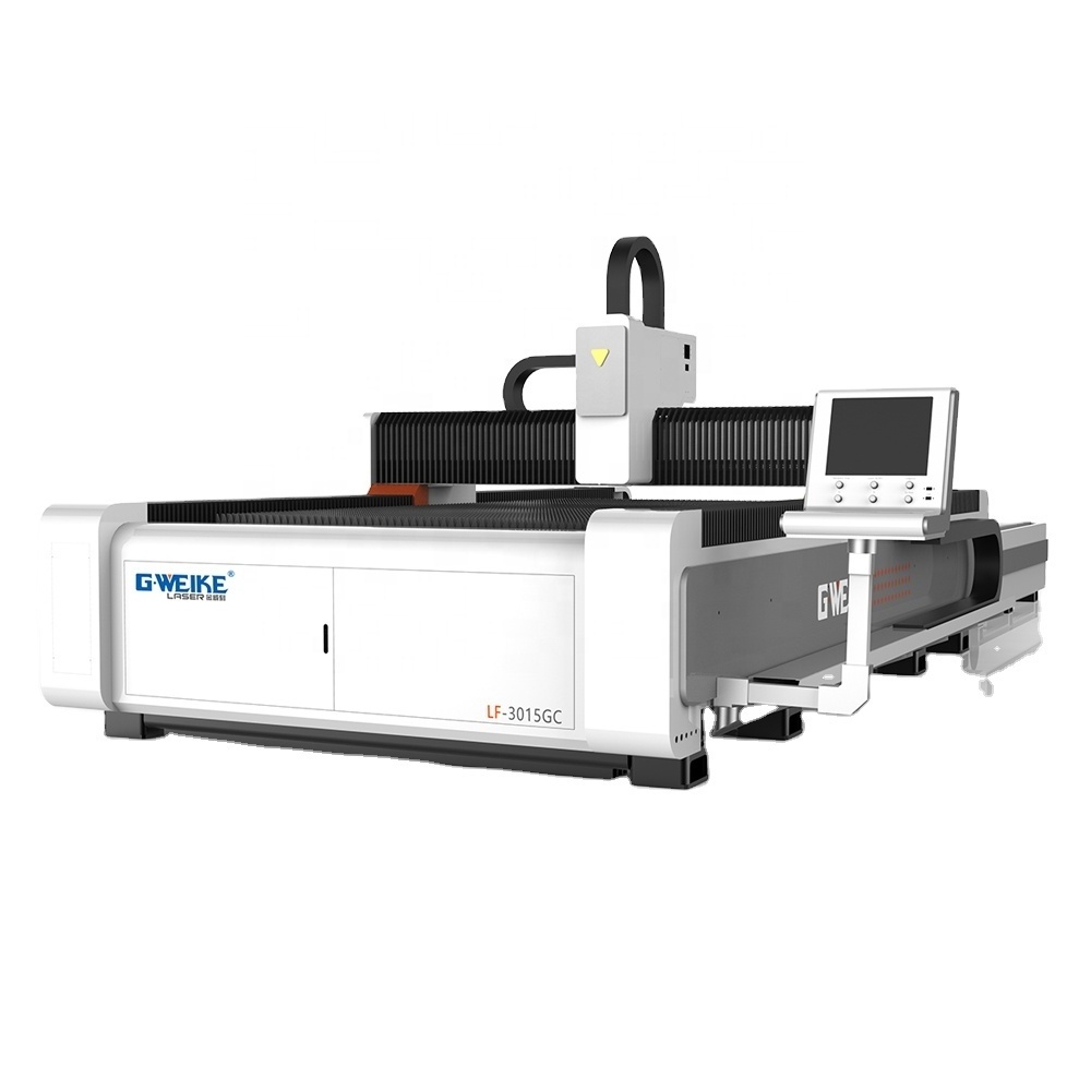 Gweike low price 1000w-2000w Laser power Economical fiber laser cutting machine, 3050mm*1550mm working area LF3015E