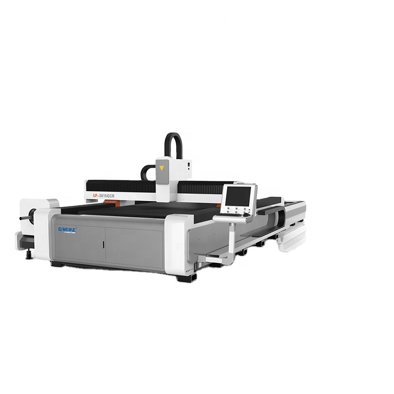 hot sale Gweike LF3015CR cheaper CNC fiber laser cutting machine  with exchange table