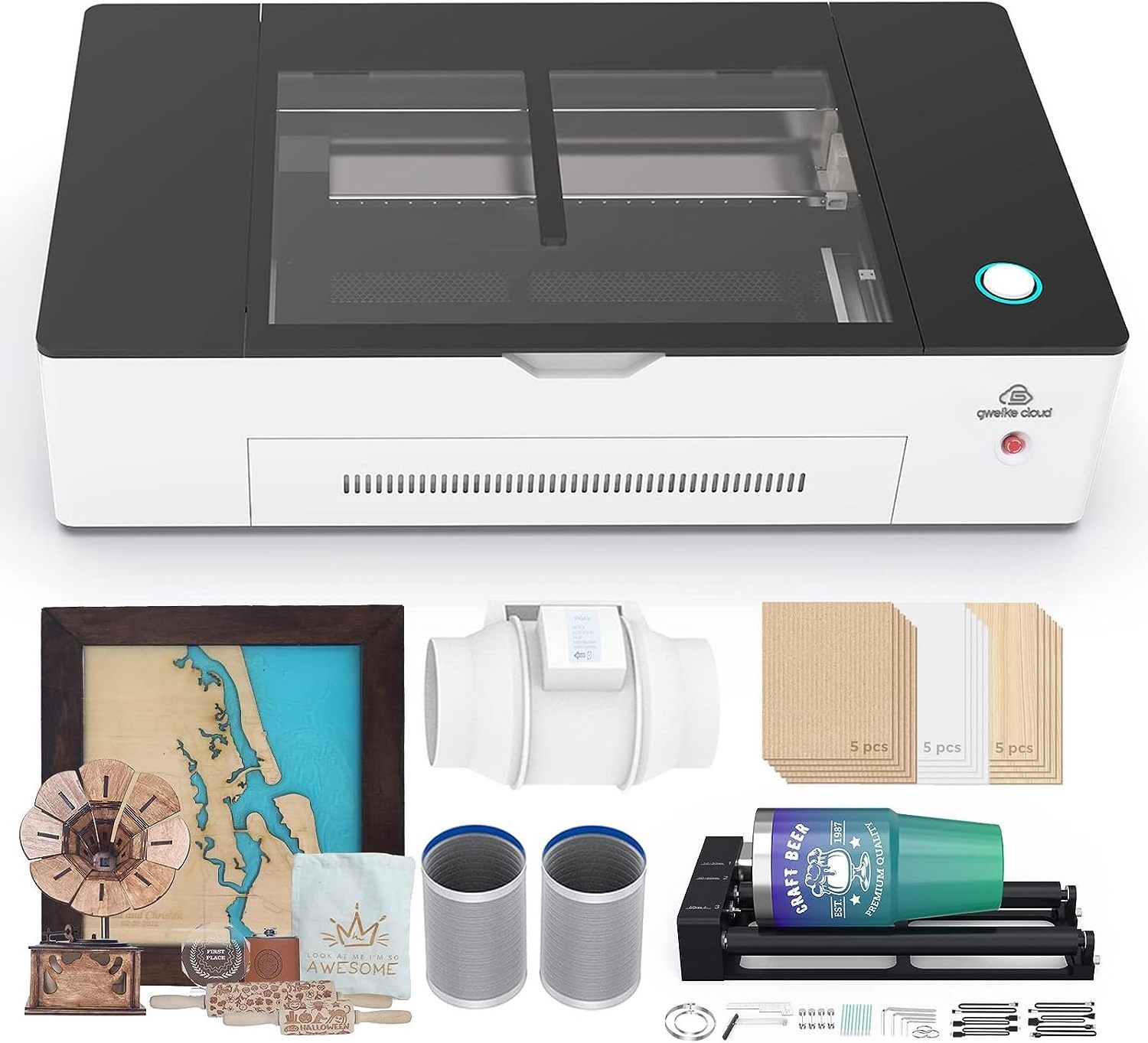 Gweike Multifunction 4060 Laser Cutter/6040 Laser Engraver Machines and Co2 Laser Engraving Cutting Machines Wood Machine