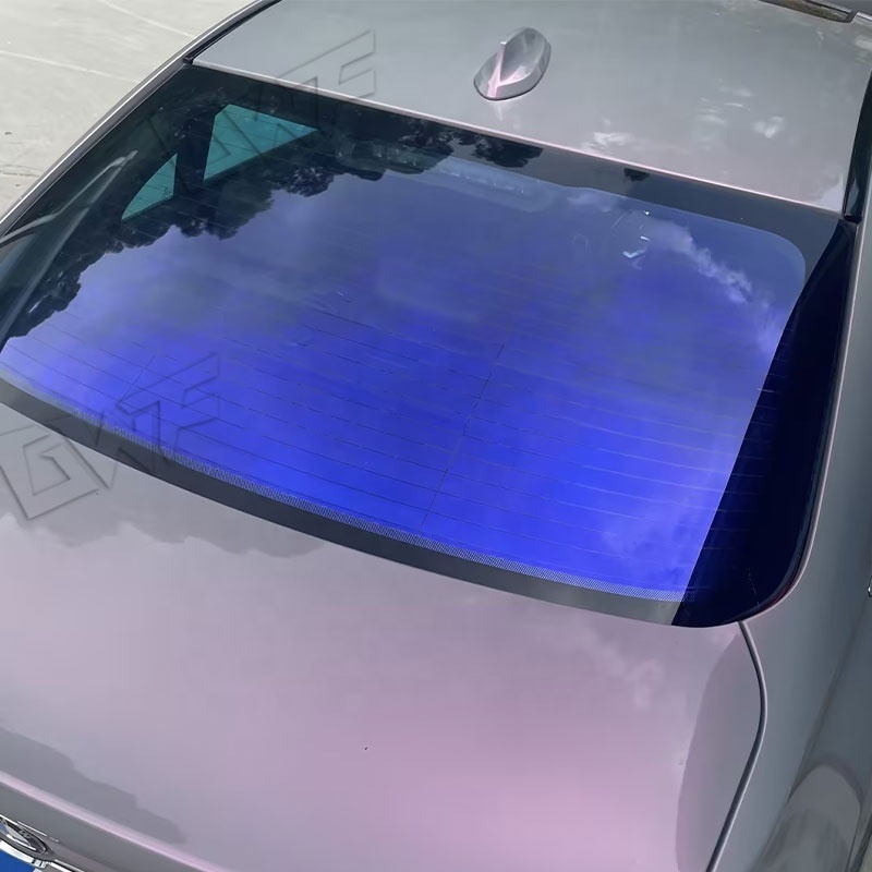 GWF 1.52*30M CR90 85%vlt Blue Purple Chameleon Window Tint Light Blue Chameleon Nano Ceramic Car Window Tint Solar Film