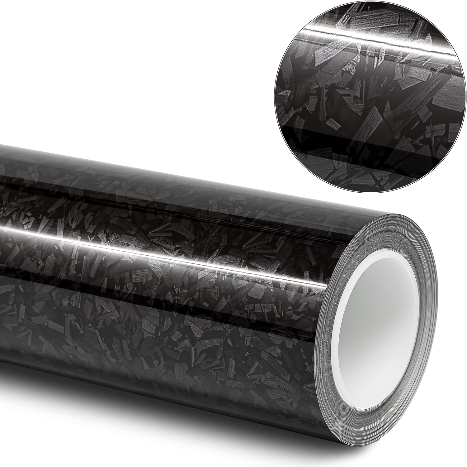 GWF 3D Forged Carbon Fiber Vinyl Wrap Glossy Black  Matte Black Self Adhesive car wrap vinyl film for car wrapping