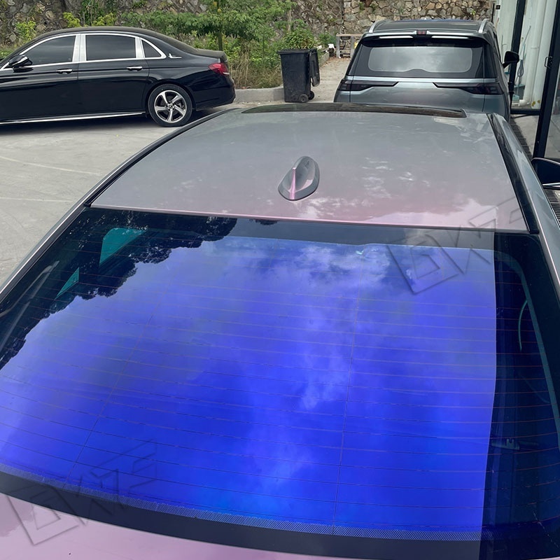 GWF 1.52*30M CR90 85%vlt Blue Purple Chameleon Window Tint Light Blue Chameleon Nano Ceramic Car Window Tint Solar Film