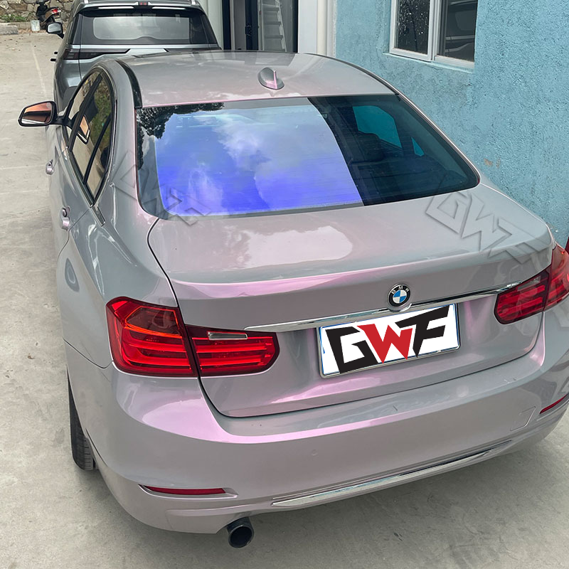 GWF 1.52*30M CR90 85%vlt Blue Purple Chameleon Window Tint Light Blue Chameleon Nano Ceramic Car Window Tint Solar Film