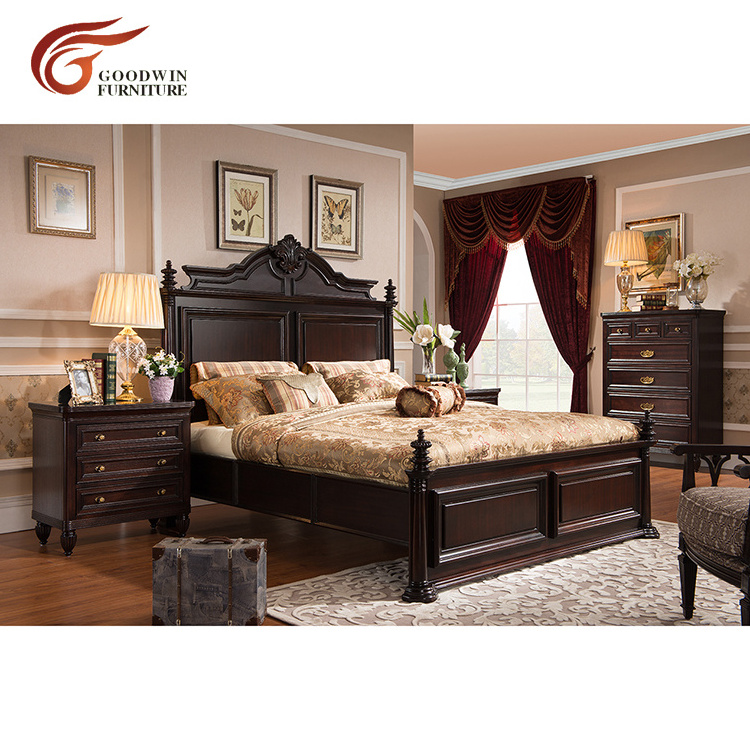 Latest wooden box bed designs modern bedroom furniture set of king and queen size bed WA390