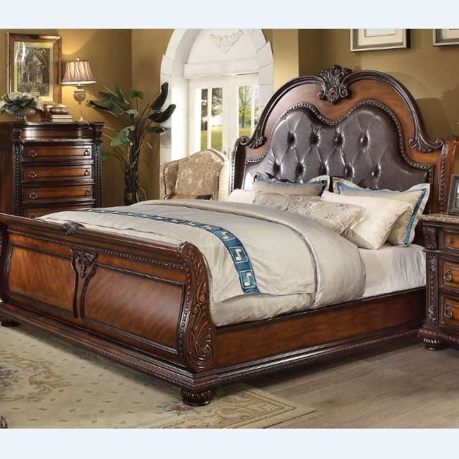 Classic King Size Bedroom Set European Style Hot Sell Royal Luxury Bedroom Furniture WA190