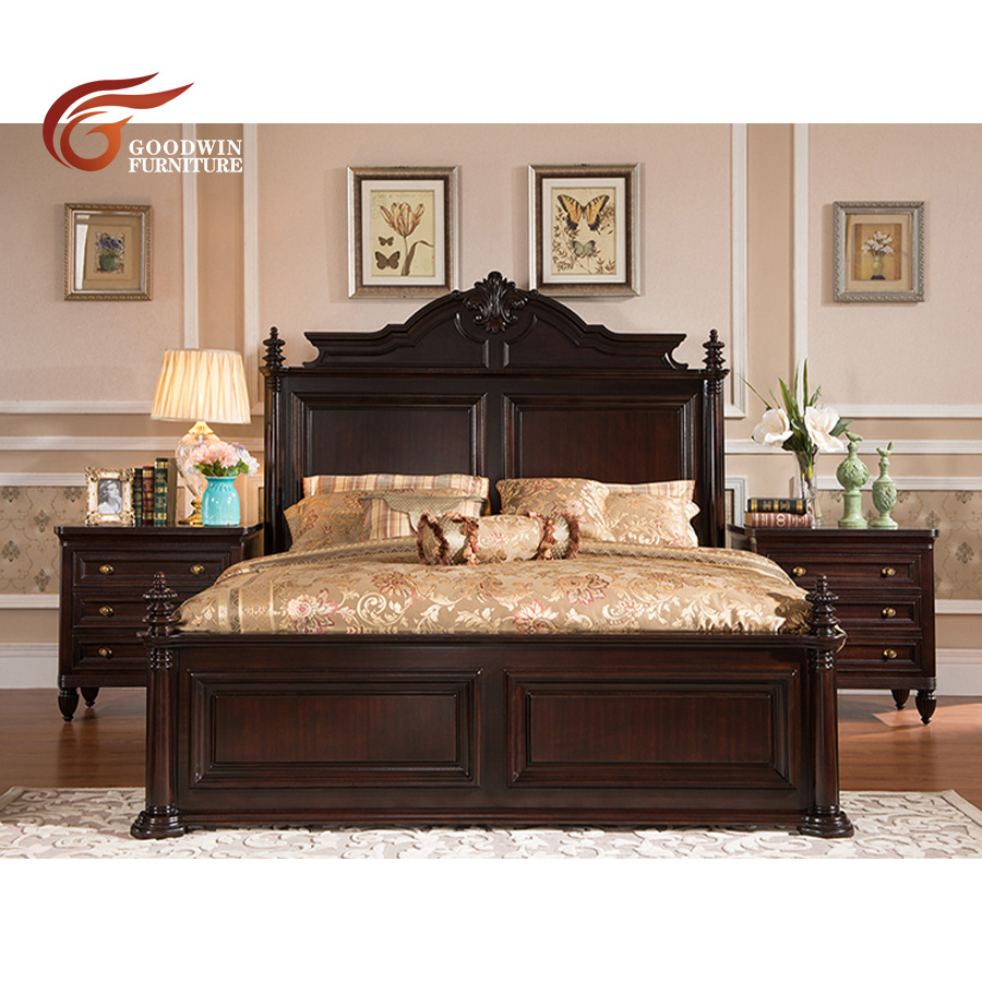 Latest wooden box bed designs modern bedroom furniture set of king and queen size bed WA390