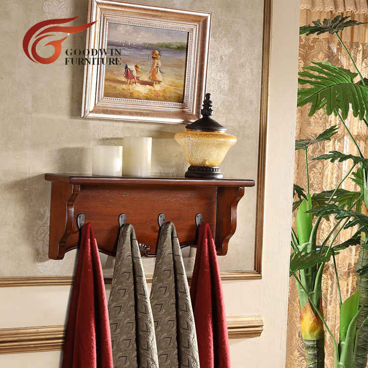 Wood wall rack and wall mounted coat rack WA711