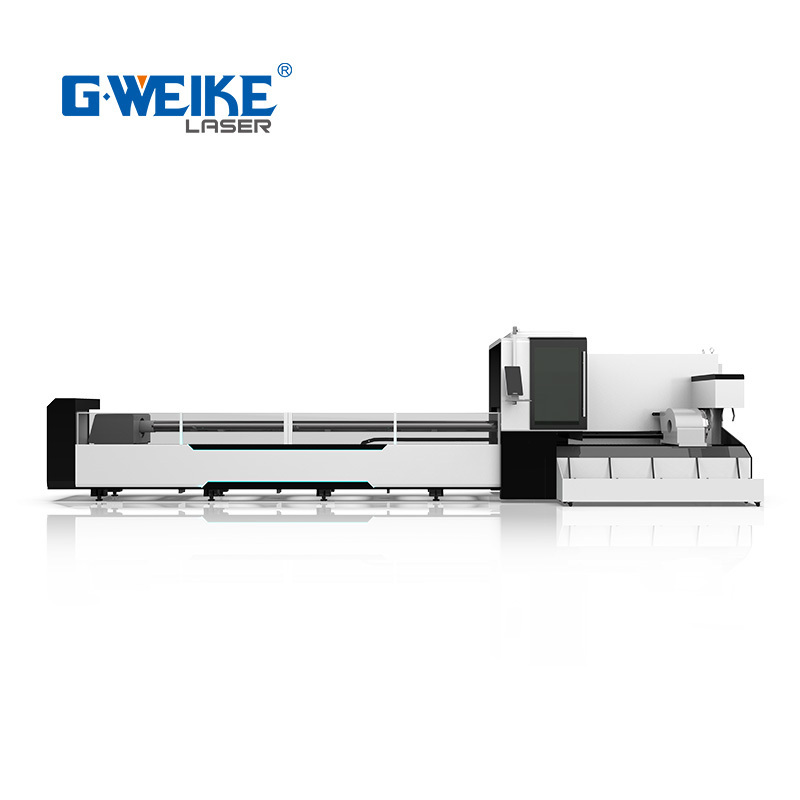 6 meters 3 chuck zero remains automatic loading metal tube cutting fiber laser cutting machine price for sale Gweike LF60MS