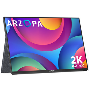 Arzopa Cheap Price Thin Bezel 16.0 Inch Mobile 2K Dual Screen Triple 144Hz USB Gaming Portable Laptop Monitor