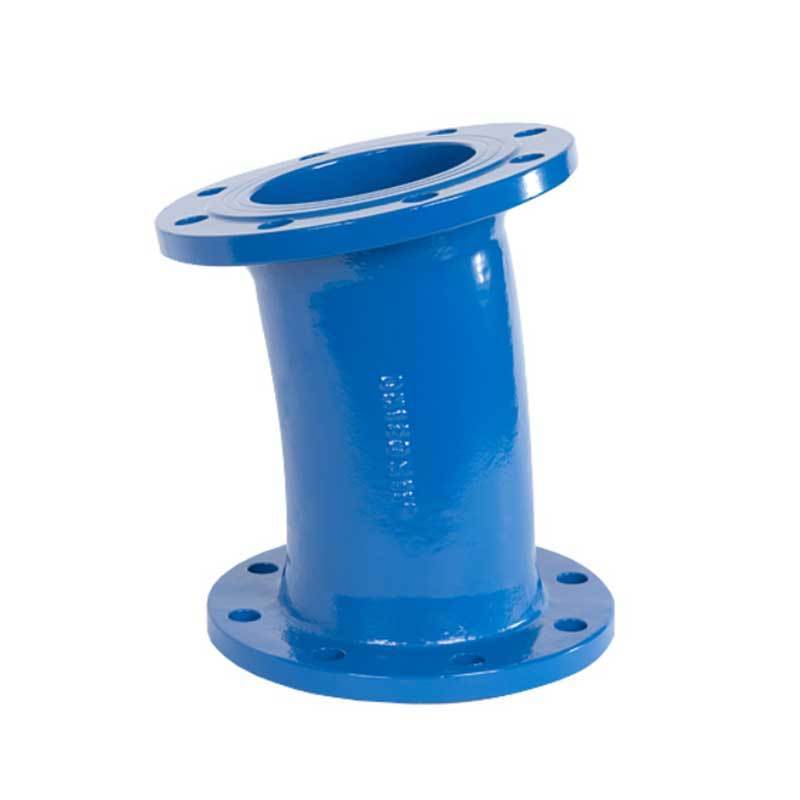 ISO2531 Ductile Iron Pipe Fitting Double Flange 45 90 degree Elbow Bend for Water