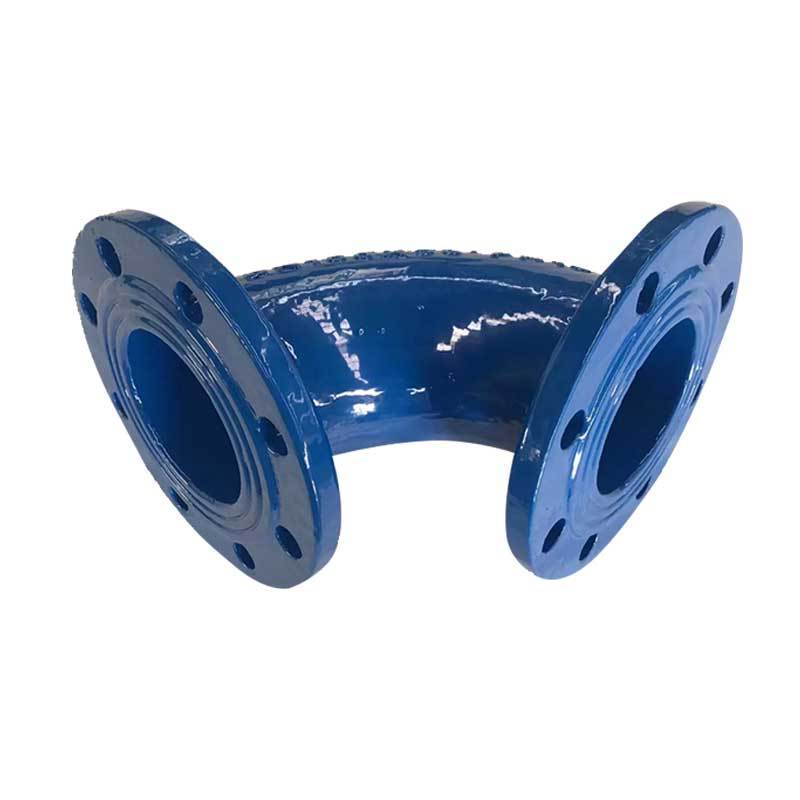 ISO2531 Ductile Iron Pipe Fitting Double Flange 45 90 degree Elbow Bend for Water