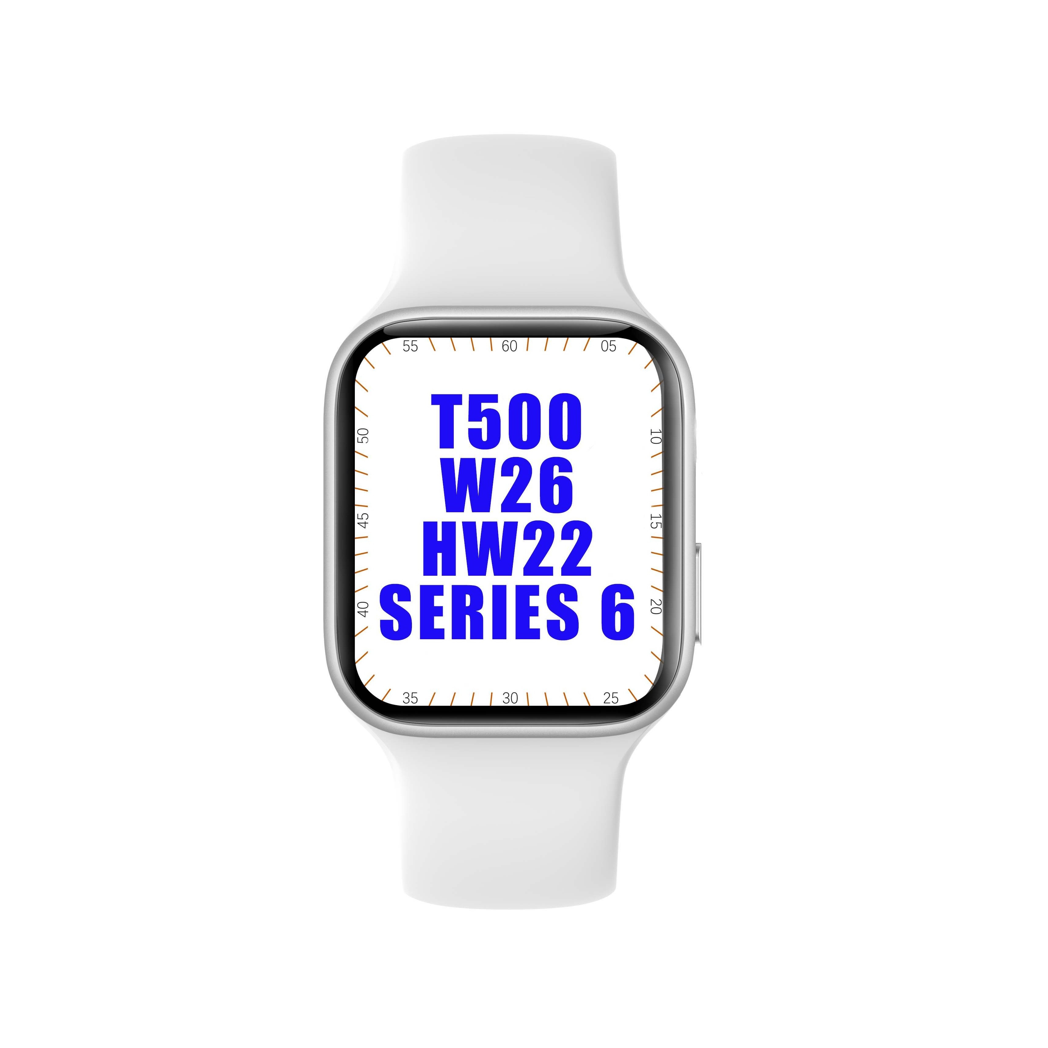 2021 Best China Touch Smart Watches Series 6 7 W26 W66 Hw12 Fk88 Waterproof Reloj T55 X7 Hw16 T900 T500+ Smartwatch Hiwatch T500