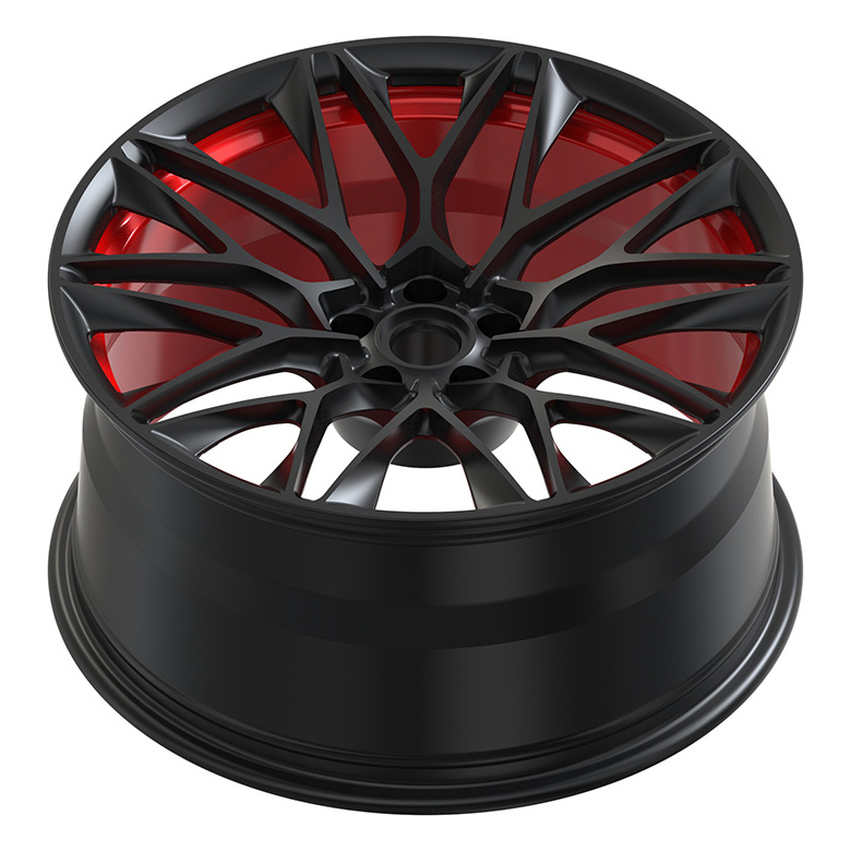 Custom forged high quality wheels  aluminium alloy    Forgiato wheel  passenger car  20 21 inch  5*130  black&red wheel