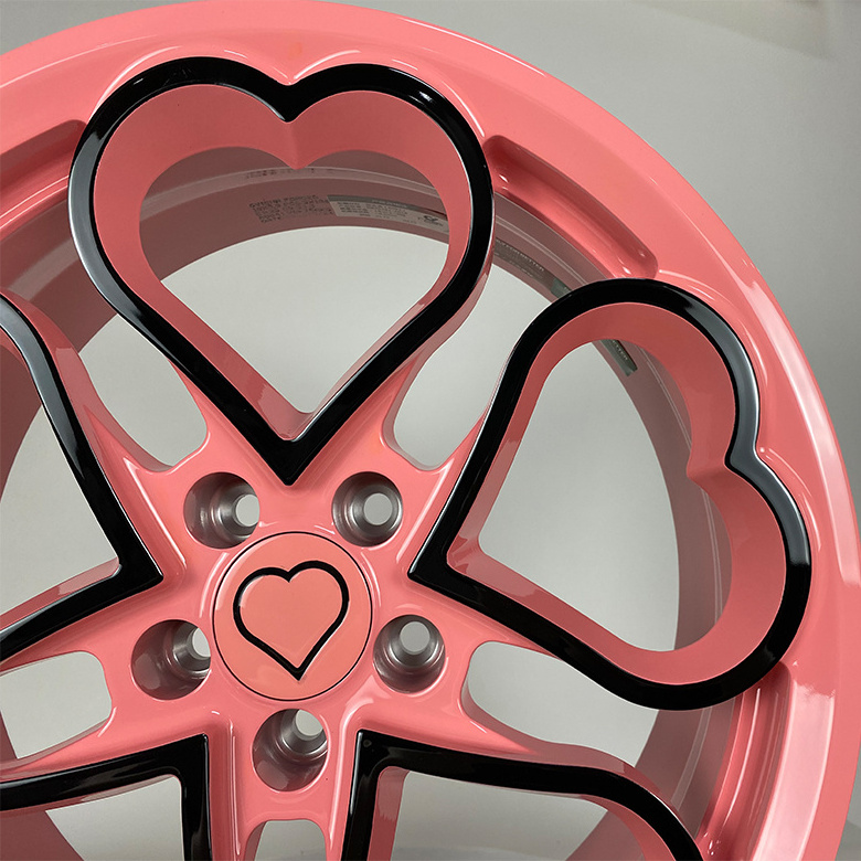 Custom 18 .19 20 21 inch pink&black forged wheels