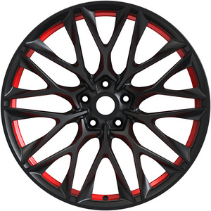 Custom forged high quality wheels  aluminium alloy    Forgiato wheel  passenger car  20 21 inch  5*130  black&red wheel