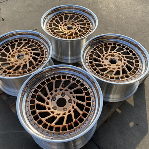 GVICHN Brand 18 19 20 21 22 23 24 26 inch 6061-T6 aluminum alloy wheels custom 2-piece style Polished rose gold forged car rims