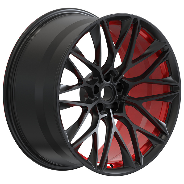 Custom forged high quality wheels  aluminium alloy    Forgiato wheel  passenger car  20 21 inch  5*130  black&red wheel