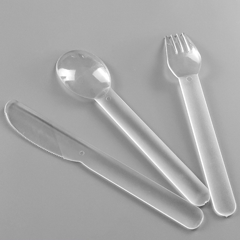 Premium Milk Tea Dessert Fruit Fishing Frosted Disposable Plastic Knife Fork Spoon