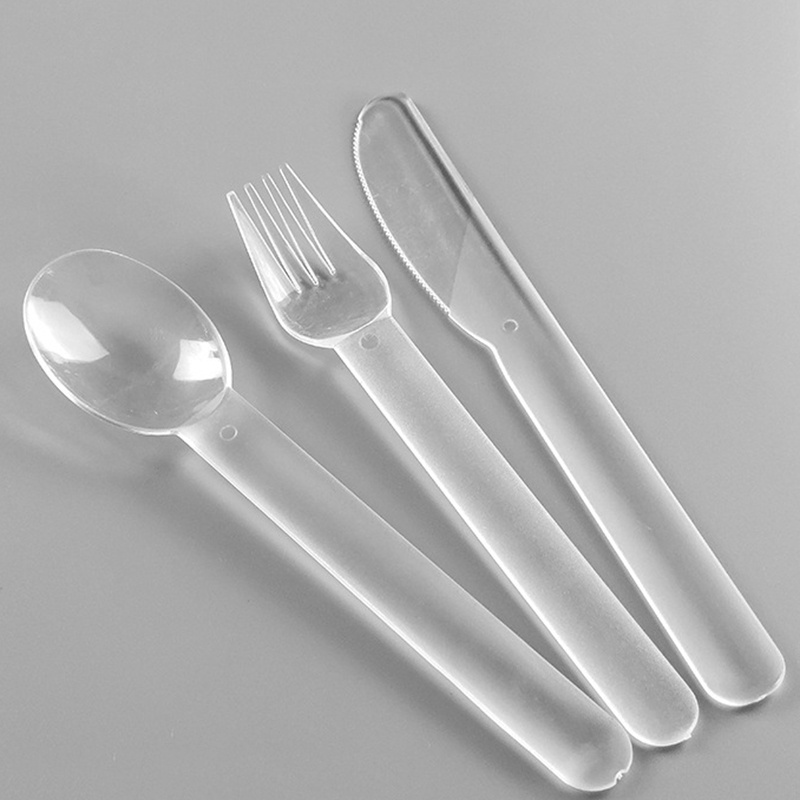 Premium Milk Tea Dessert Fruit Fishing Frosted Disposable Plastic Knife Fork Spoon