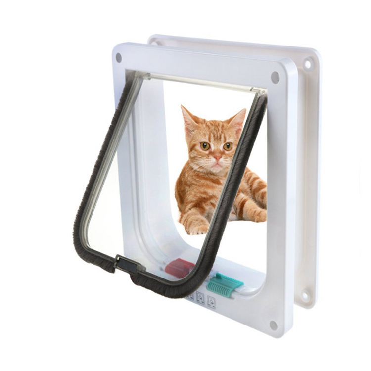 Dog Cat Flap Door Security Durable Safety Pet Dog Cat Flap Door