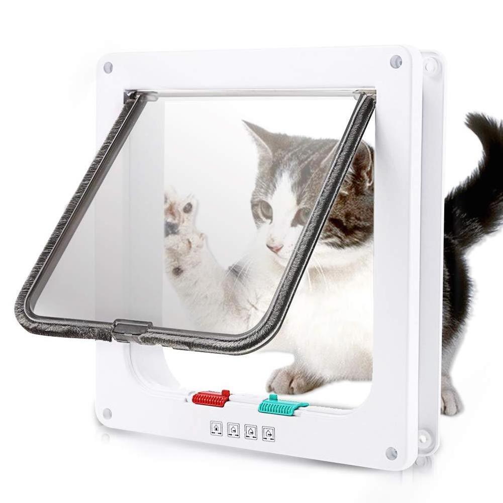 Pet Cat Flap Door for Interior Exterior Doors Proof Fully Brush Sealed Flaps