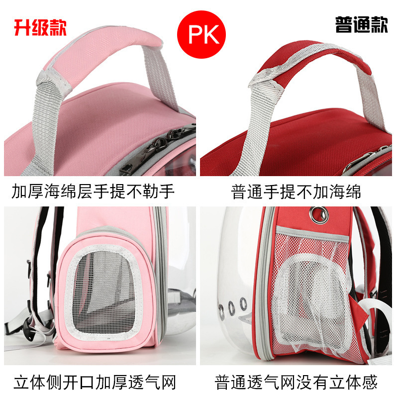 Cat Bag Pet Backpack Going Out Portable Transparent Space Capsule Pet Bag Going Out Cat Supplies Breathable Backpack