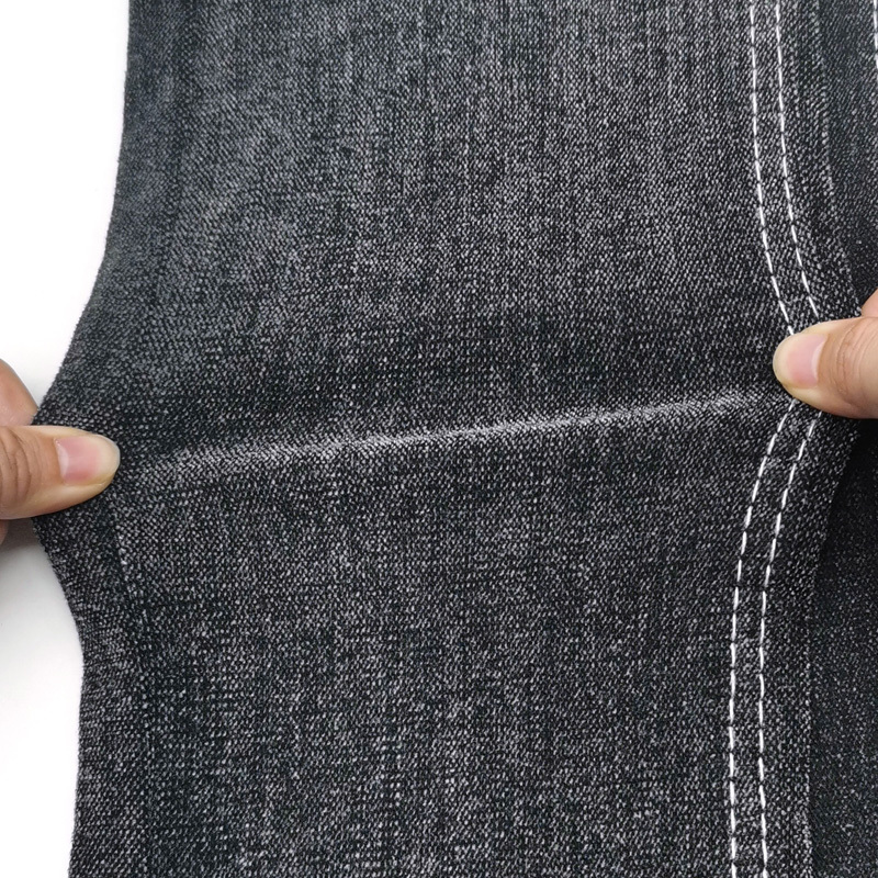 Chenille Denim Fabric 10.8oz ring slub Medium Grey stretch jean fabric new arrival Aufar