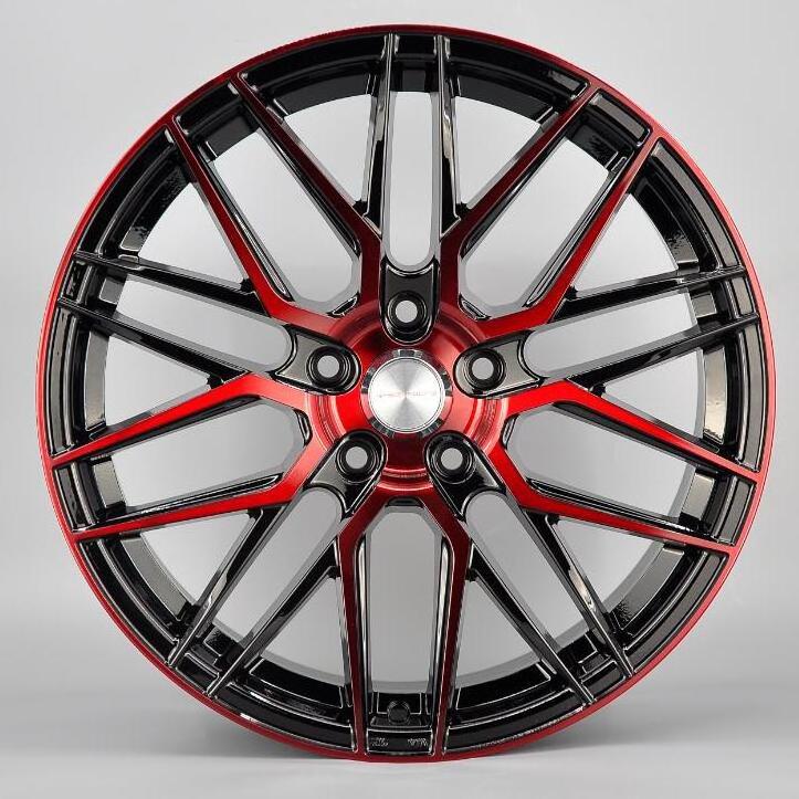 18 19 inches red clear paint modified casting aluminum alloy passenger car wheel for benz/bmw