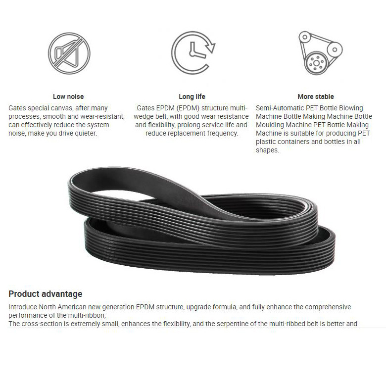 3pk950/3pk850 band narrow high power micro v-belt rubber flat timing transmission belt for truck