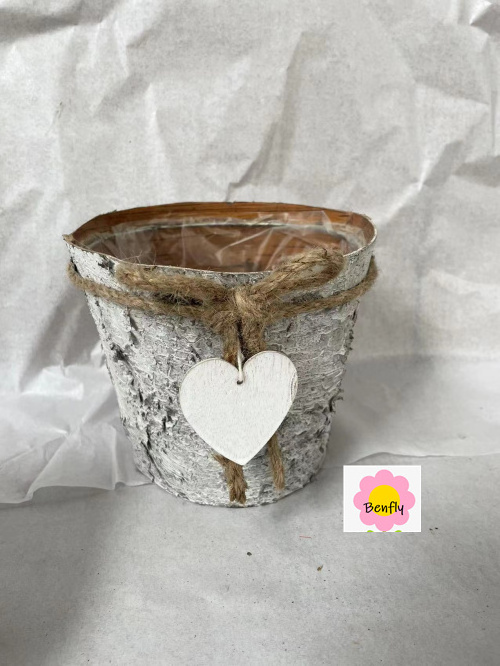 Rustic Birch Tree Bark Pot Round Birch Bark Flower Pot Container Natural Tree Bark Planter Natural Wood basket home garden used