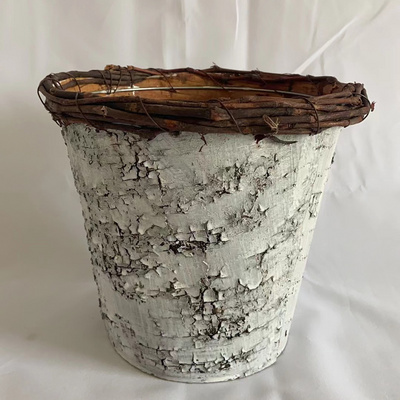 Natural Tree Bark Planter rustic,birch bark  planter Flower Pot Container basket home garden used