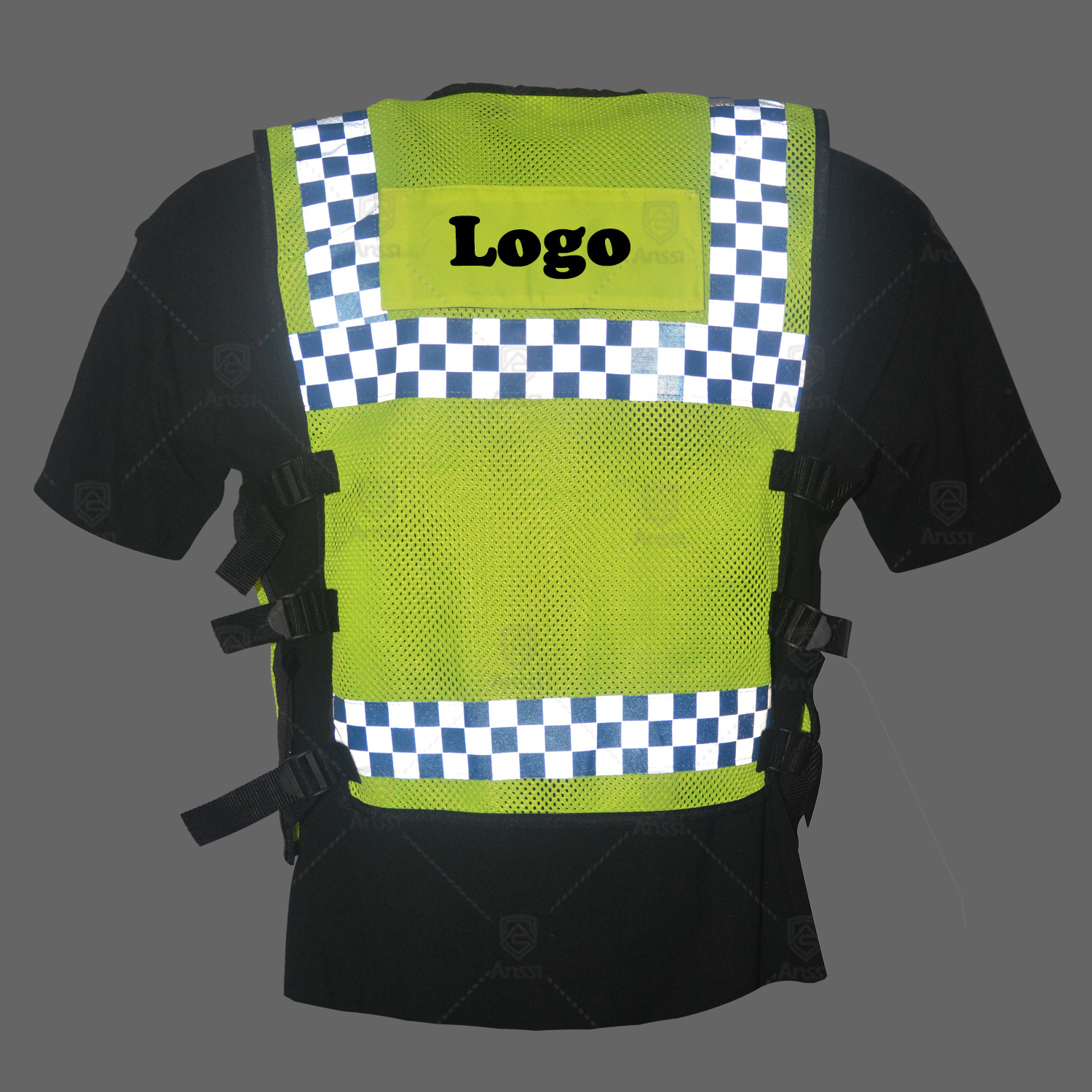 High visibility traffic safety waistcoat multi-function pocket hi vis reflective vest with custom logo