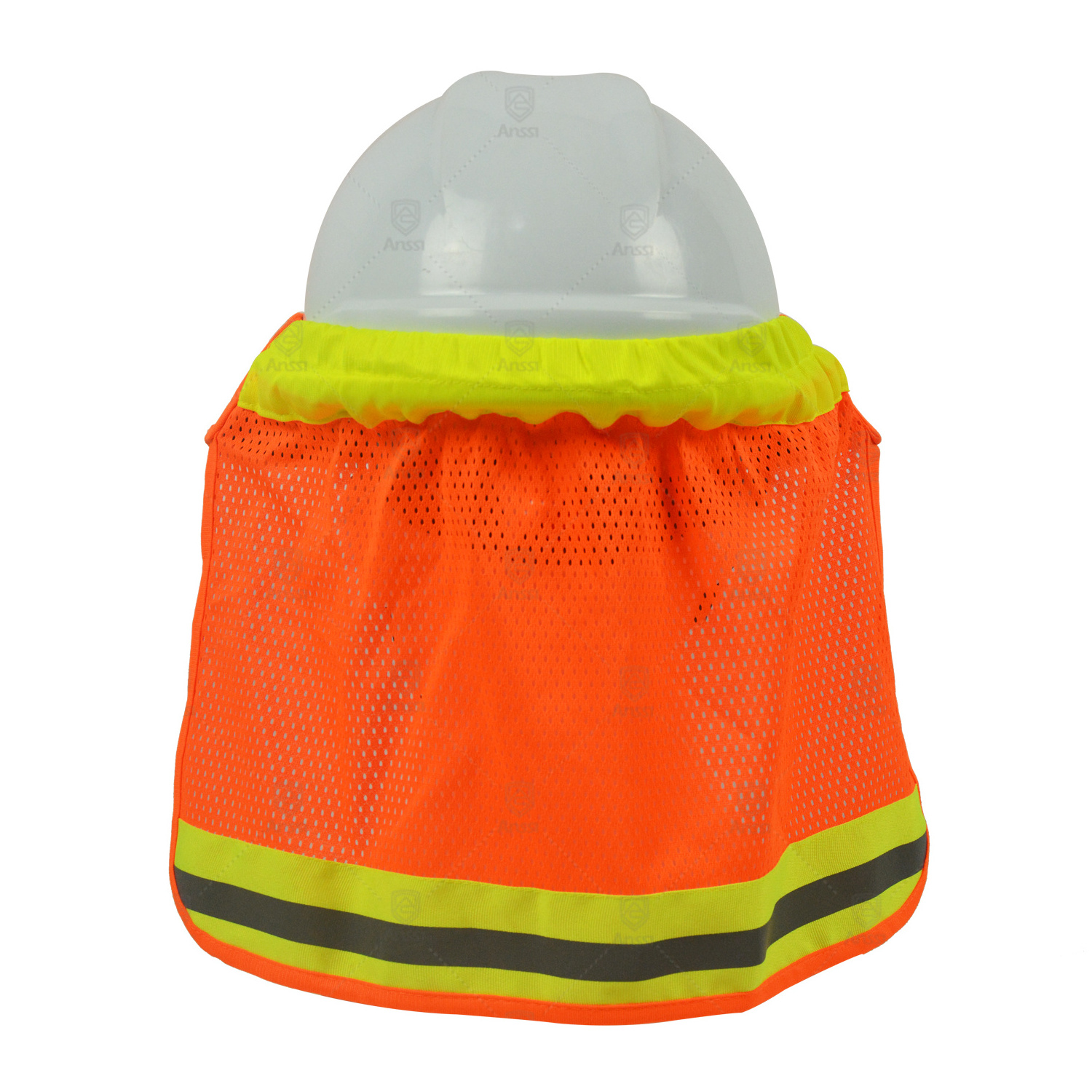 Durable high quality breathable mesh sun visor  hi-vis reflective safety helmet sun shade hard hat neck shield