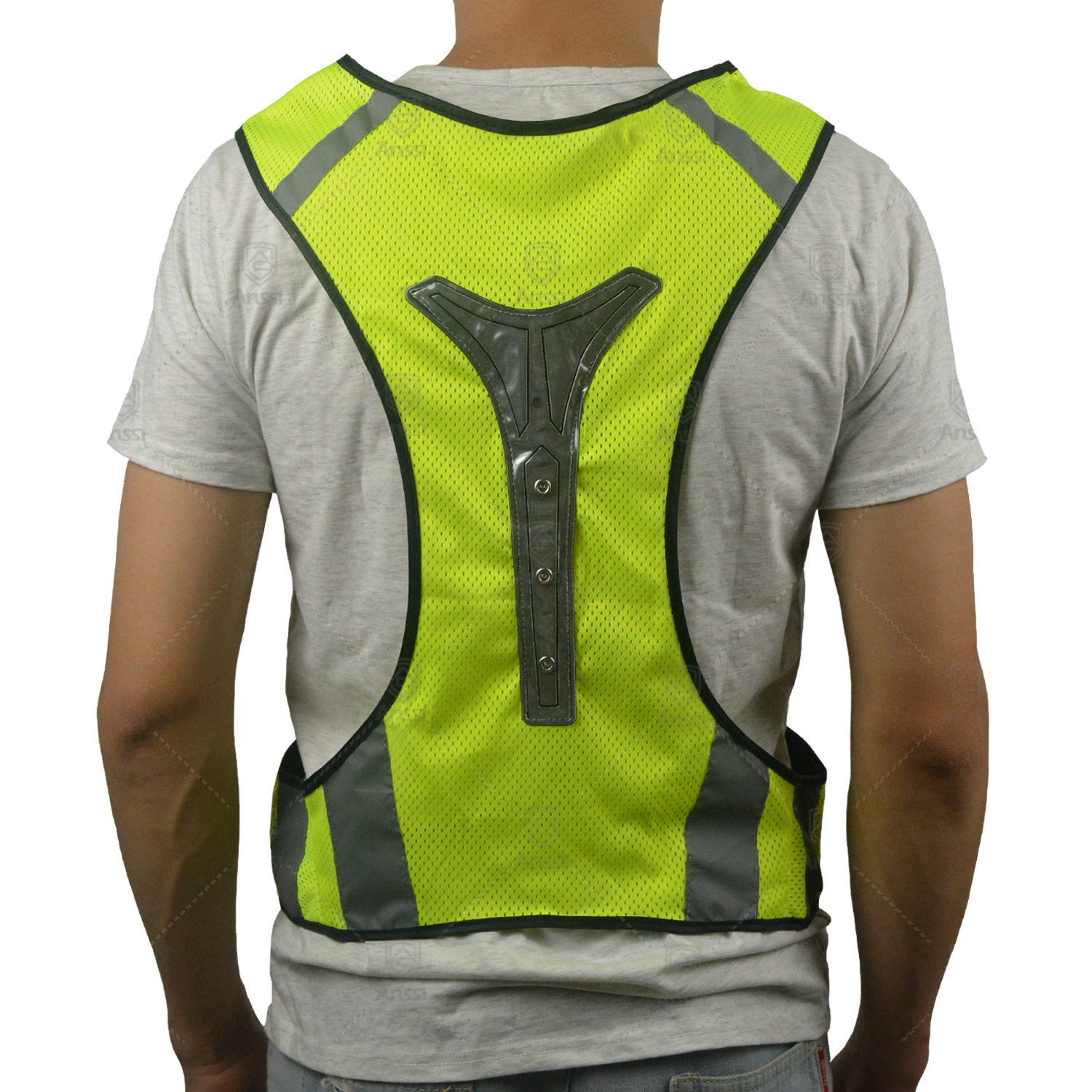 Outdoor Night Running Cycling Sports Flashing Vest Motorcycle LED Fiber Riding Light Up Safety Reflective Jacket Vest