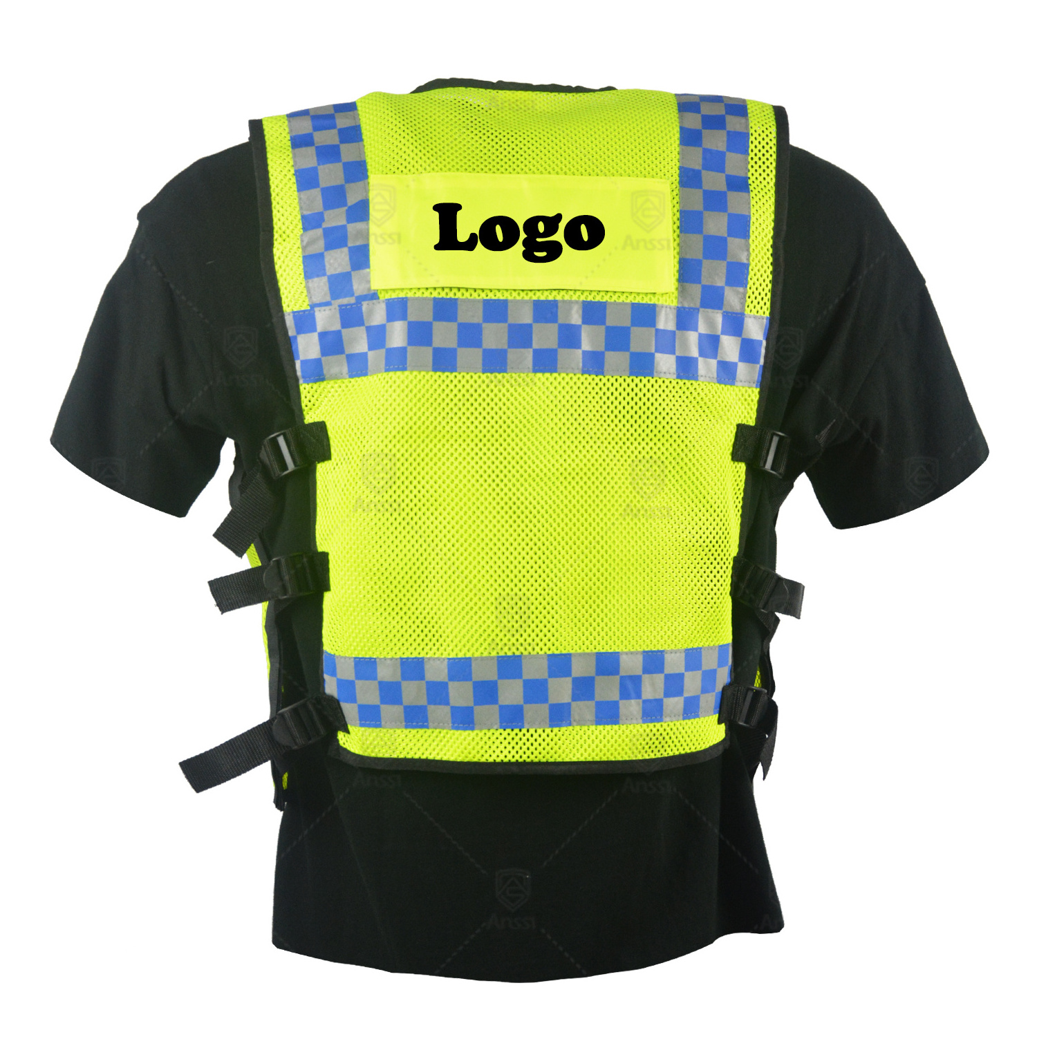 Custom Multi Pockets Security Reflective Vest High Visibility Traffic officer Safety Vest