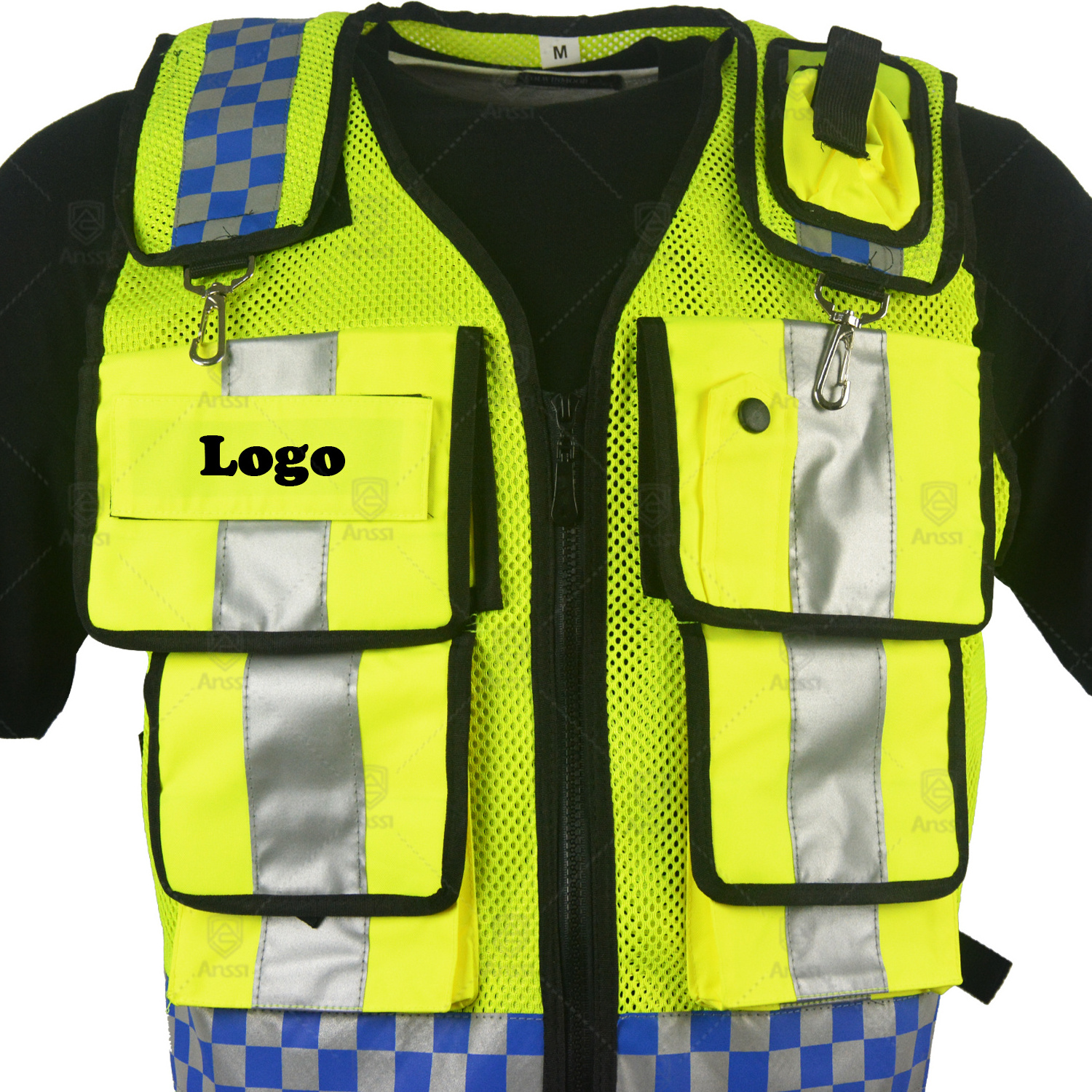 Custom Multi Pockets Security Reflective Vest High Visibility Traffic officer Safety Vest