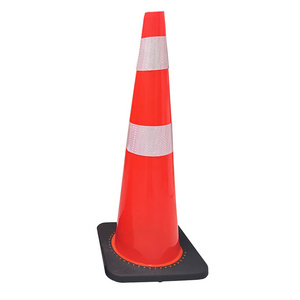 Anssi Highway Road Warning Factory PVC Traffic Safety Cone Pole Construction Cones Red Orange Traffic Cone with Reflective tape