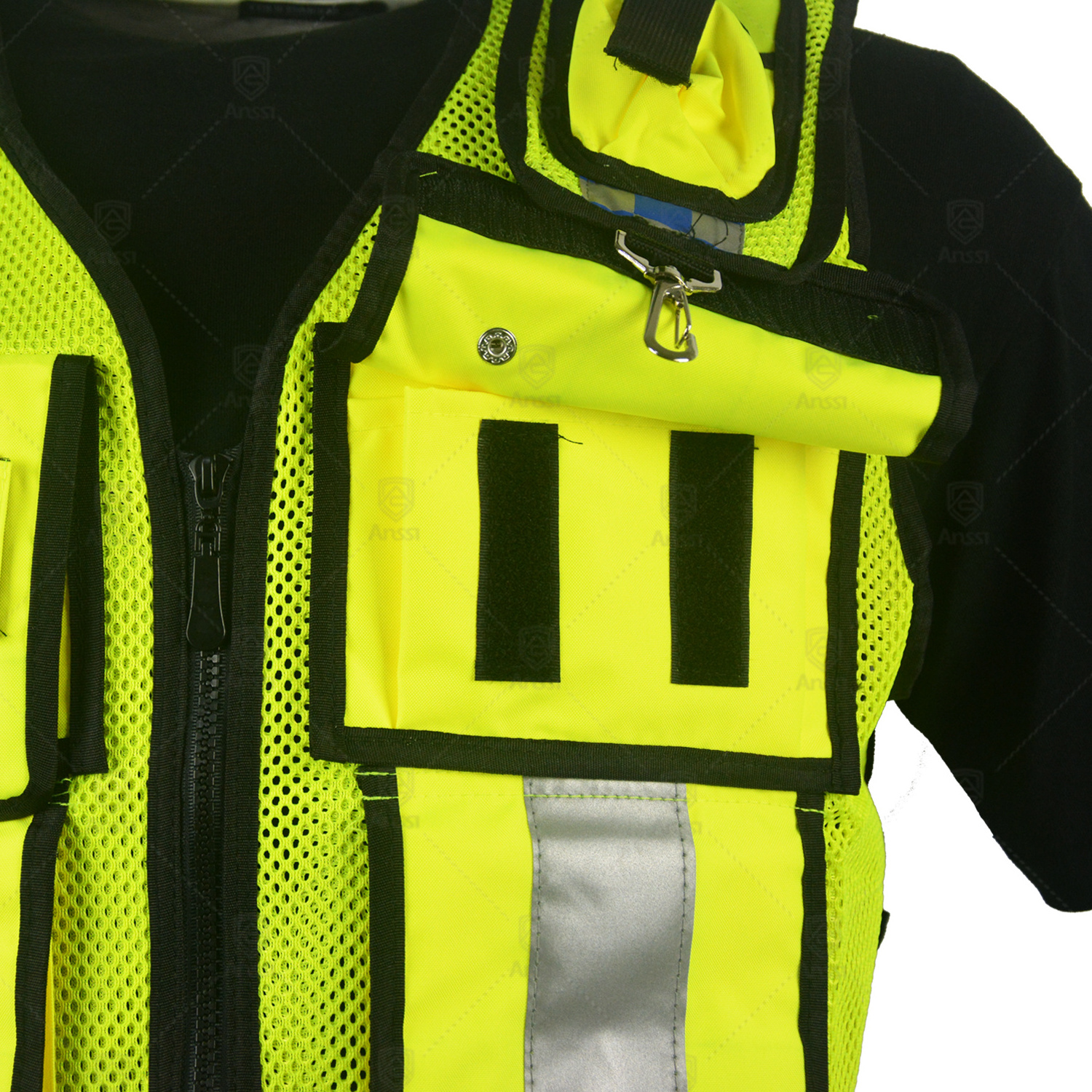 Custom Multi Pockets Security Reflective Vest High Visibility Traffic officer Safety Vest