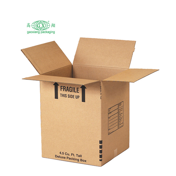 Custom Recyclable Heavy Duty Durable Double Walls Corrugated Moving Shipping Storage Carton Boxes Packaging Boxes