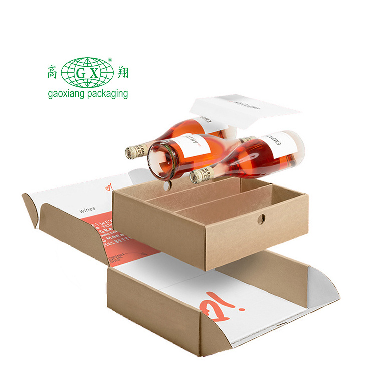 Custom logo printed Beers Packaging Wine Shippers Boxes Carton Shipping Cardboard Box For Bottles