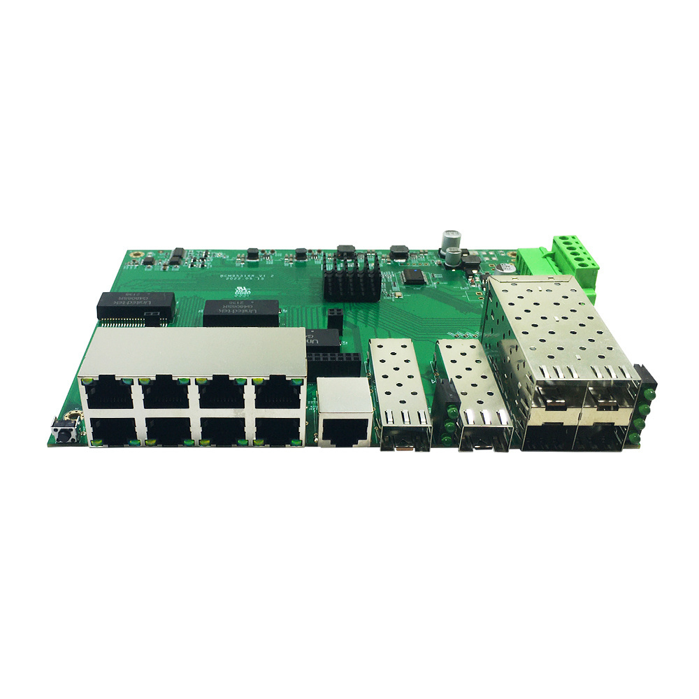 Industrial L2 Managed 8 port gigabit Ethernet fiber switch 4 x 2.5G + 2 x 10gb SFP+ uplink network PoE switch