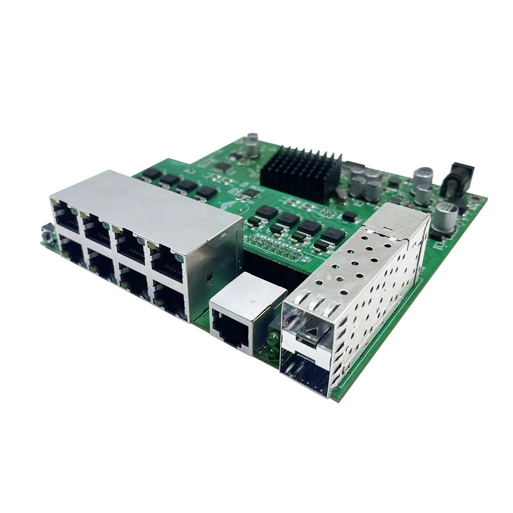 Full gigabit L2 managed POE switch 8 Port Ethernet Switch PCB Board with 2 sfp slots for IP CCTV