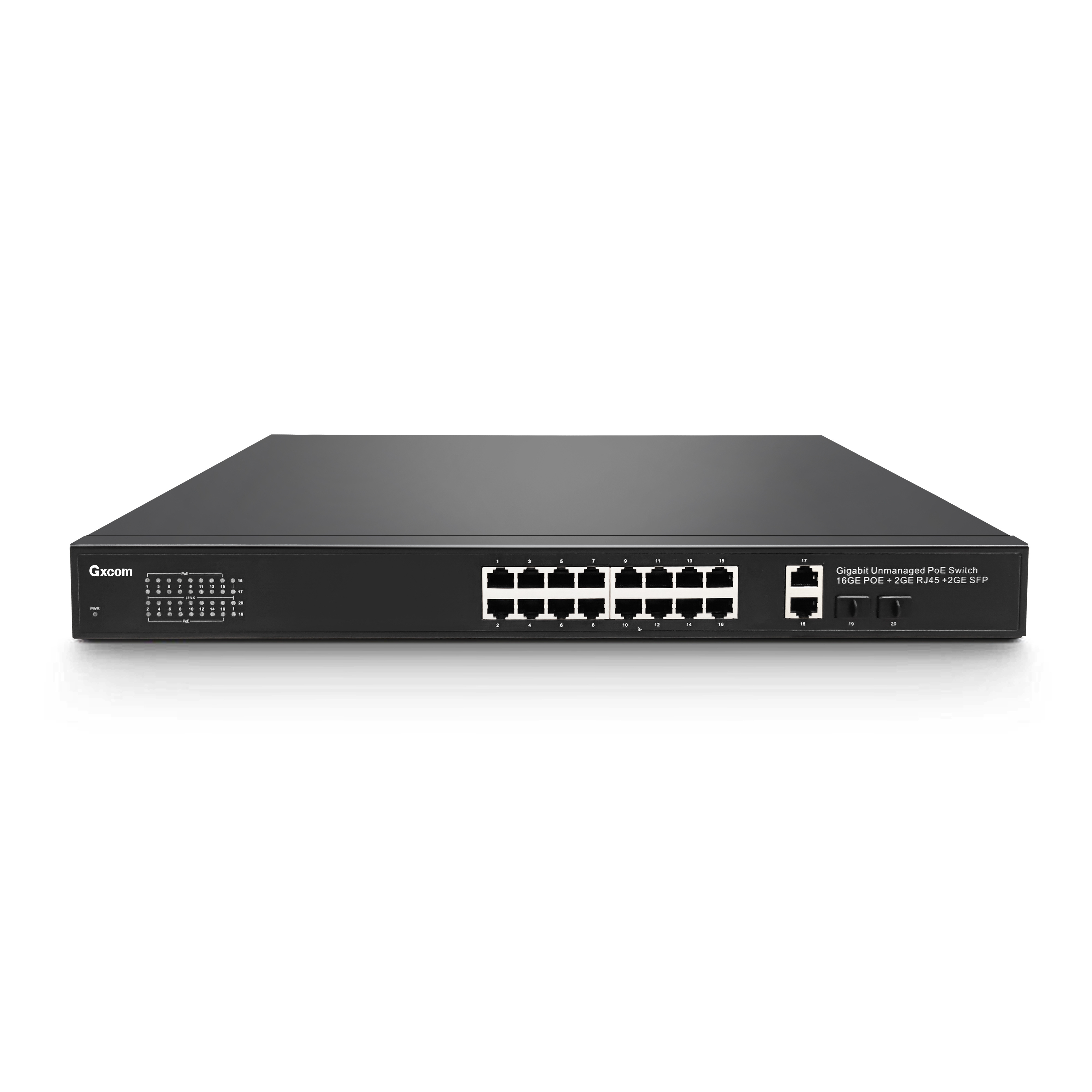 16 PoE+ ports 1U Rack-Mountable 300W 16-Ports Gigabit Ethernet Unmanaged 2 1G Uplink SFP PoE Switch